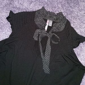 Polka Dot Tie Black Top